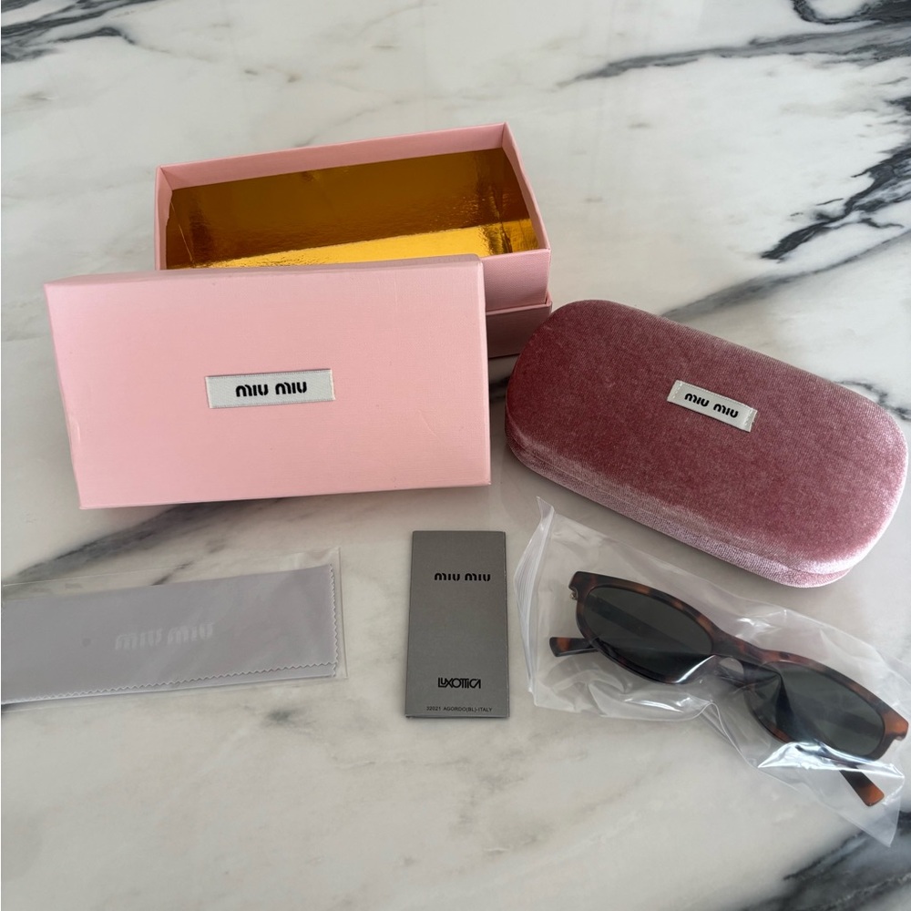 Miu Miu Pink and Black Sunglasses